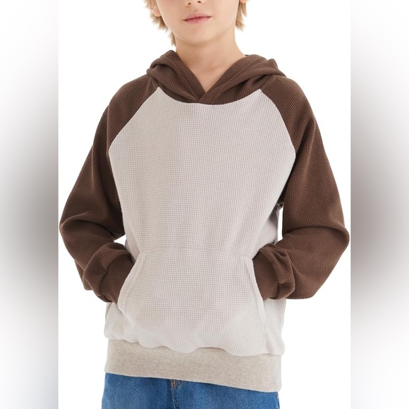 Boy’s Waffle Knit Hoodie - Picture 1 of 8